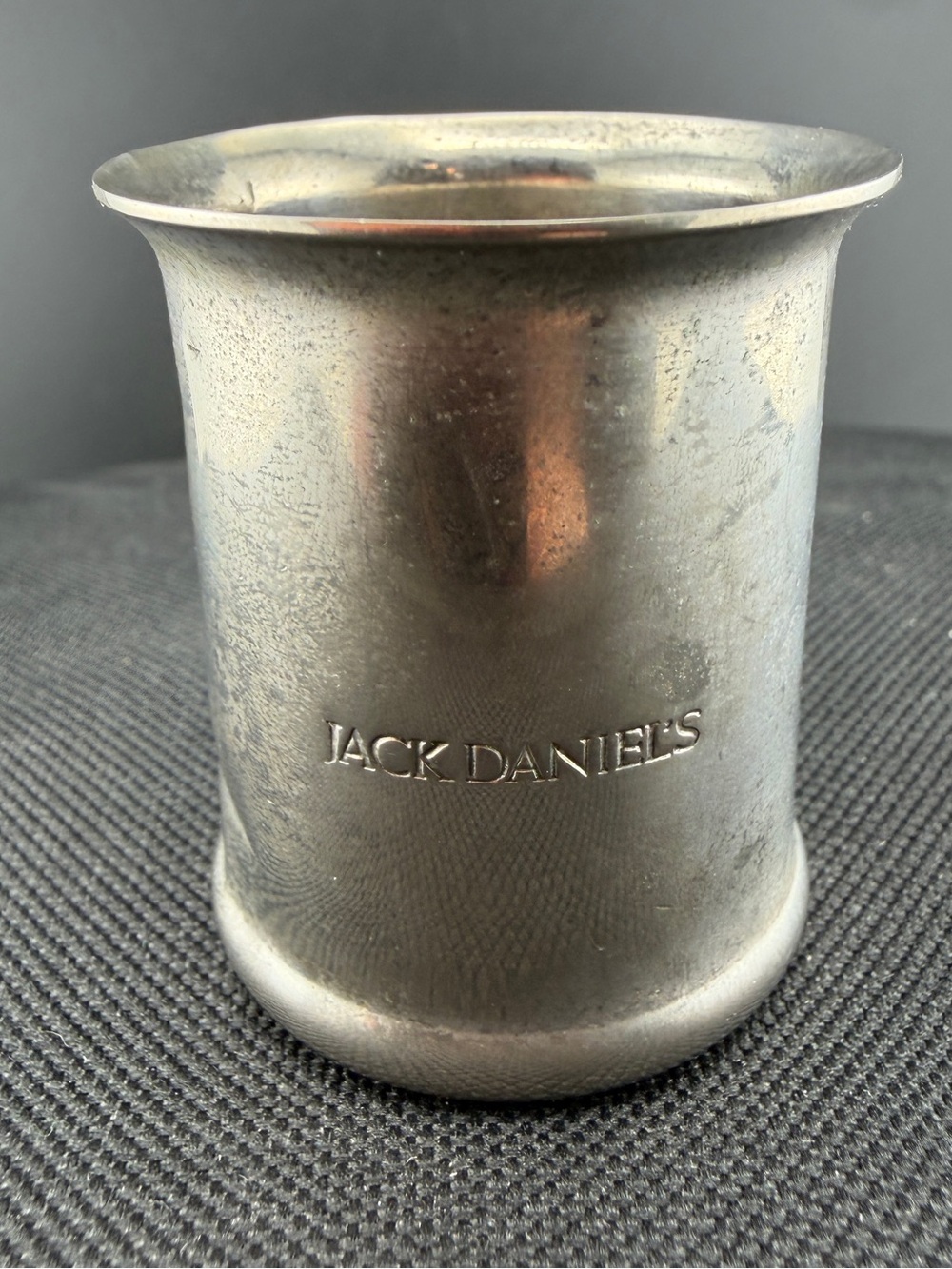 Vintage Jack Daniels Towle Silverplate Small Jigger Shot Glass Measure 1.75”